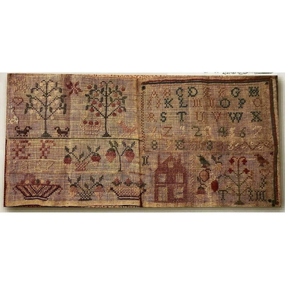 NeedleWorkPress Antique Sampler Reproduction Cross Stitch Kit 36 Count Straw
